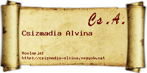 Csizmadia Alvina névjegykártya